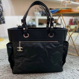 🔴SOLD🔴 Chanel Black Quilted Paris Biarritz Tote Bag